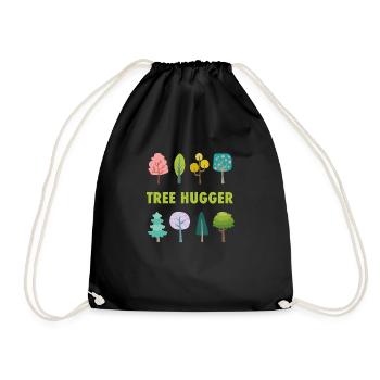 Tree hugger - Drawstring Bag - black - Front
