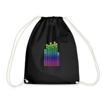 Soundwaves Waves Musique DJ Vinyl Alpha Beta - Sac de sport léger - noir - Devant