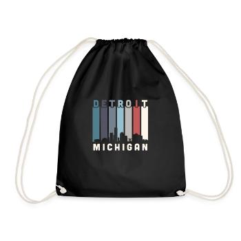 Detroit - Drawstring Bag - black - Front