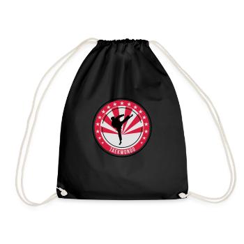 Taekwondo / Taekwondoin / Tae kwon do / Fight - Sac de sport léger - noir - Devant