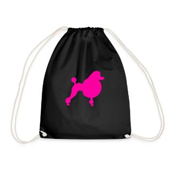 poodle - Drawstring Bag - black - Front