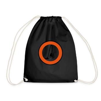 vacuum cleaner forbidden panel - Drawstring Bag - black - Front