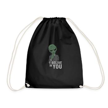 Extraterrestre je crois en toi - Sac de sport léger - noir - Devant