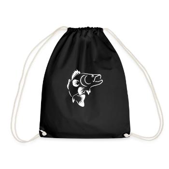 Zander fishing - predator fishing - Drawstring Bag - black - Front