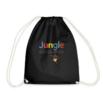 JUNGLE GOOGLE & CHEETAH - Turnbeutel - Schwarz - Vorne