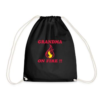 Grandma on fire !! - Sac de sport léger - noir - Devant