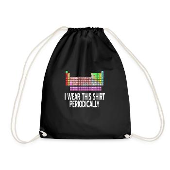 Periodic table - Drawstring Bag - black - Front