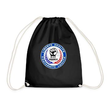 France logo tricolore 4 - Sac de sport léger - noir - Devant