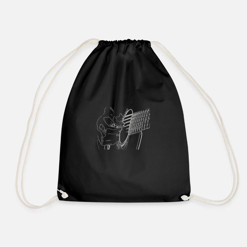 Guitariste dessin guitariste - Sac de sport léger - noir