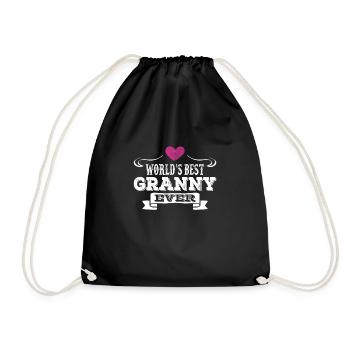 World's Best Granny Ever - Drawstring Bag - black - Front