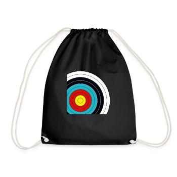 Target archery cutting - Drawstring Bag - black - Front