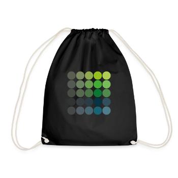 Cultform-Colors: sphères bleu-vert - Sac de sport léger - noir - Devant