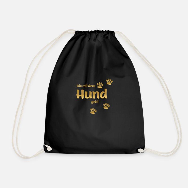 DIE MIT DEM HUND GEHT GOLD EDITION - Turnbeutel - Schwarz