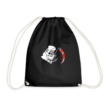 Dead with bloody scythe - Drawstring Bag - black - Front