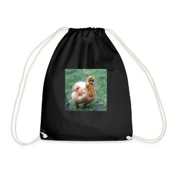 Poulet nain soyeux (Poulet nain en soie) - Sac de sport léger - noir - Devant