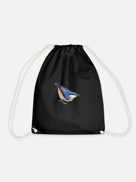 jz.birds Kleiber Vogel Design - Turnbeutel - Schwarz
