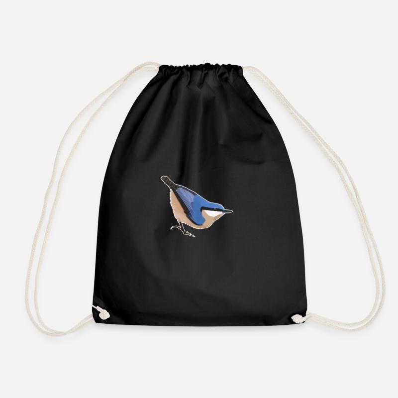jz.birds Kleiber Vogel Design - Turnbeutel - Schwarz