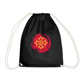 croix occitane 02 - Sac de sport léger - noir - Devant