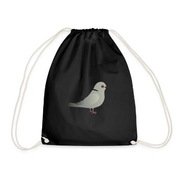Turtle Dove - Drawstring Bag - black - Front