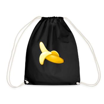 Smiley Banana - Drawstring Bag - black - Front