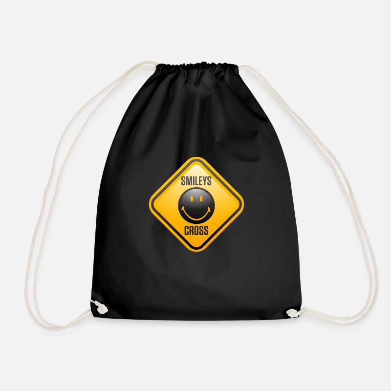Smiley Shield Cross - Turnbeutel - Schwarz