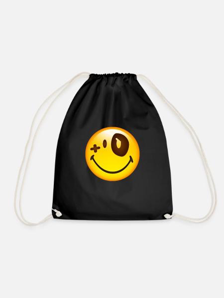 Smiley Blue Eye - Turnbeutel - Schwarz