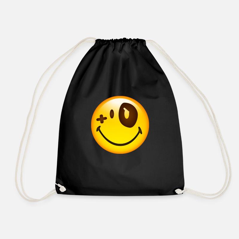 Smiley Blue Eye - Turnbeutel - Schwarz