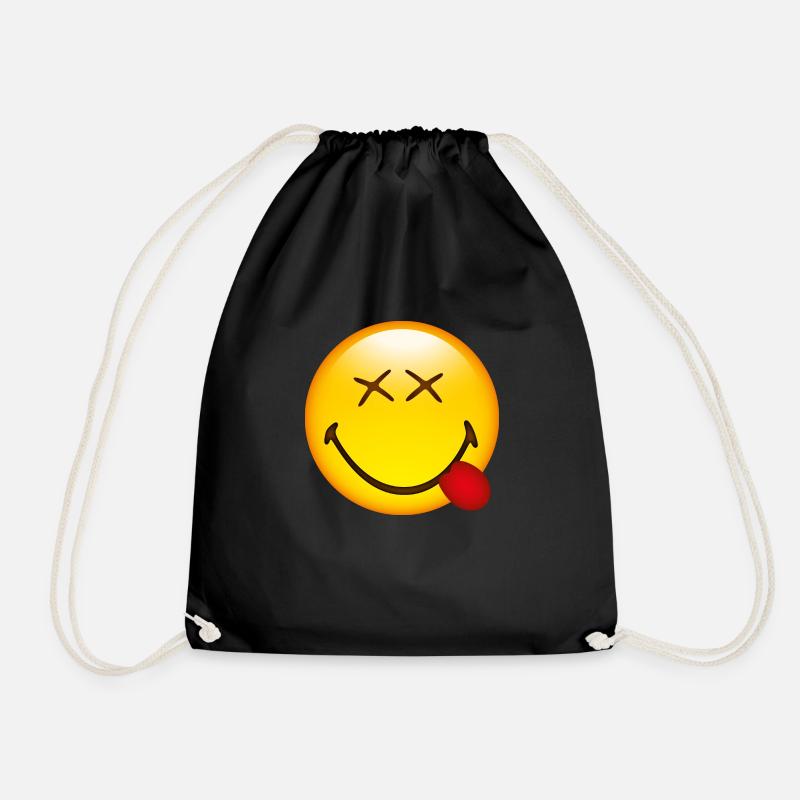 Smiley Tongue out - Turnbeutel - Schwarz
