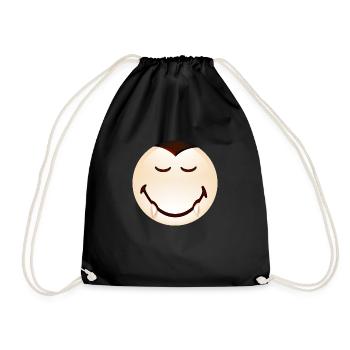 Smiley Halloween Dracula - Sac de sport léger - noir - Devant