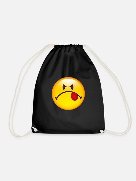 Smiley Dislike - Turnbeutel - Schwarz