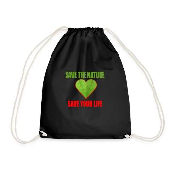 Climate protection - Drawstring Bag - black - Front