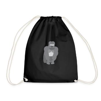 Great ape ridgeback Gorilla - Drawstring Bag - black - Front