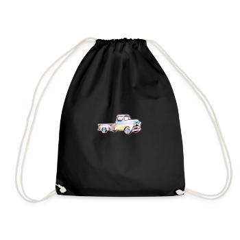 Vintage truck - Drawstring Bag - black - Front