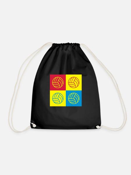 Volleyball - Volley Ball - Volley-Ball - Sport - Drawstring Bag - black