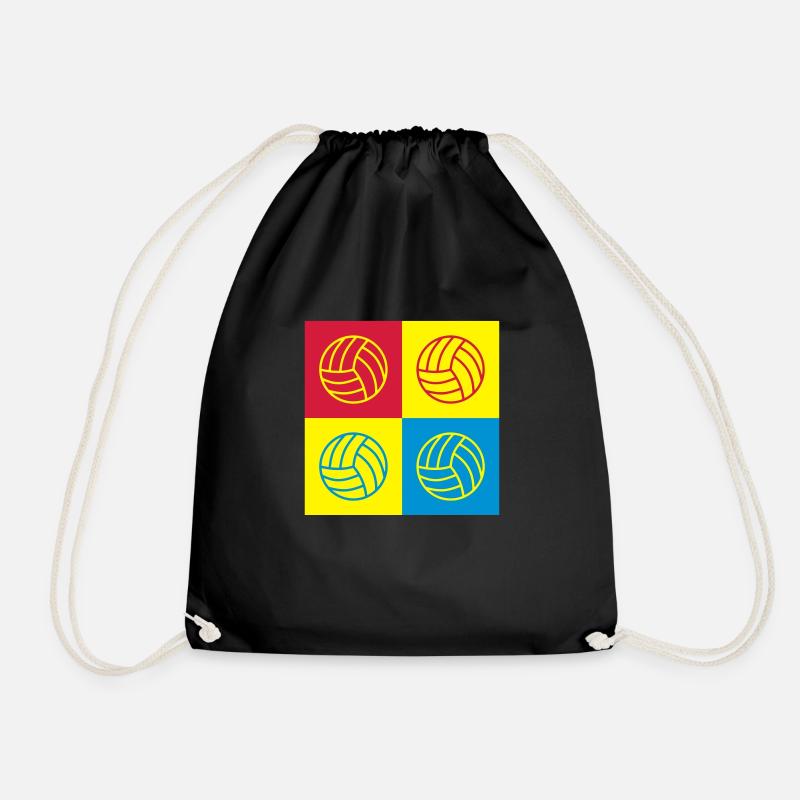 Volleyball - Volley Ball - Volley-Ball - Sport - Drawstring Bag - black
