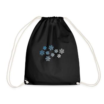 Winter Schneeflocke - Turnbeutel - Schwarz - Vorne