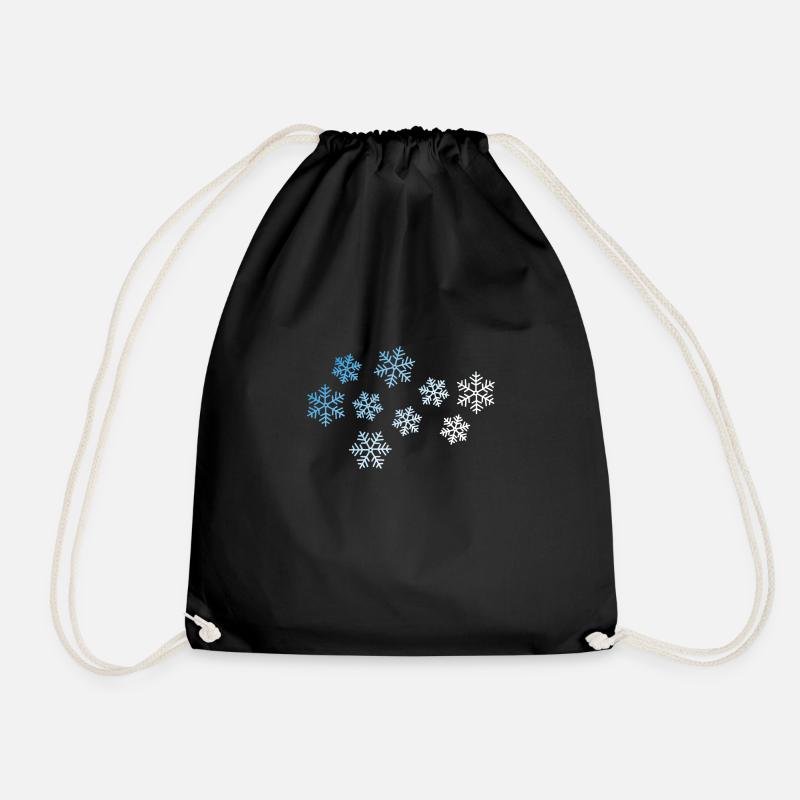 Winter Schneeflocke - Turnbeutel - Schwarz