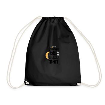 Dream big little man - Drawstring Bag - black - Front