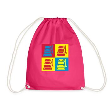 Xylophon xylophonist Musik Musiker Musikerin - Turnbeutel - Fuchsia - Vorne