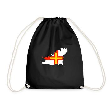 Map and Flag of Guernsey - Drawstring Bag - black - Front