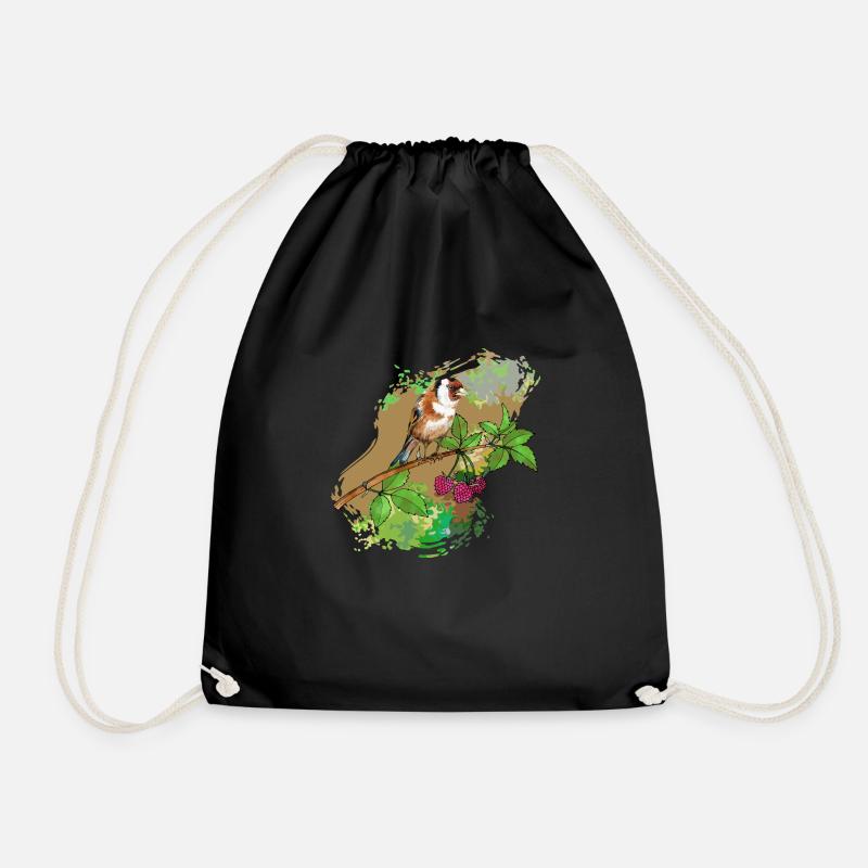 Oiseau chardonneret - Sac de sport léger - noir