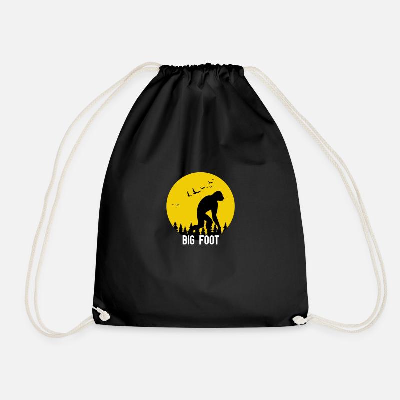 Bigfoot - Drawstring Bag - black