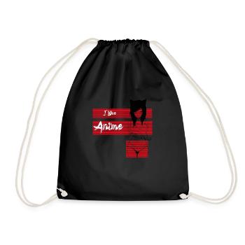 anime, manga - Drawstring Bag - black - Front