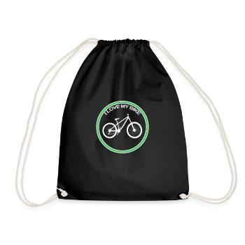 Fahrrad - Turnbeutel - Schwarz - Vorne