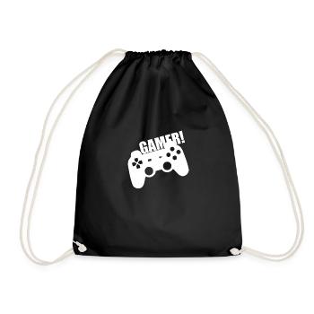 Gamer Games Console Video Games PC Controller - Turnbeutel - Schwarz - Vorne