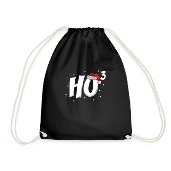 ho ho ho motifs de Noël - Sac de sport léger - noir - Devant