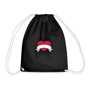 bannière texte champ écrire nom coeur logo amour ta - Sac de sport léger - noir - Devant