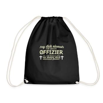 Offizier Mord - Turnbeutel - Schwarz - Vorne