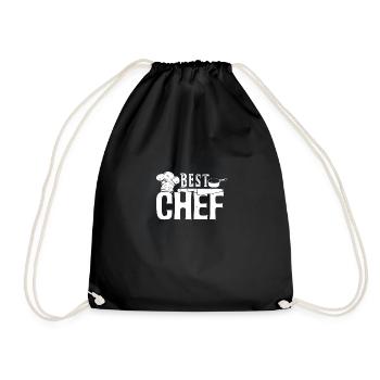 Cook profession | Amateur chef cooking education gifts - Drawstring Bag - black - Front