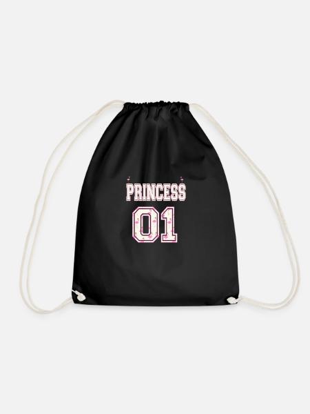 Personalisierbar Princess 01 Flamingo - Turnbeutel - Schwarz